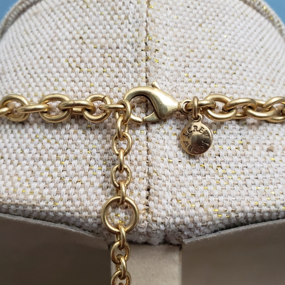 J. Crew Bright Yellow Opalescent Navy Statement Necklace - Picture 9 of 10